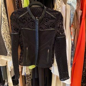 Iro leather lace jacket